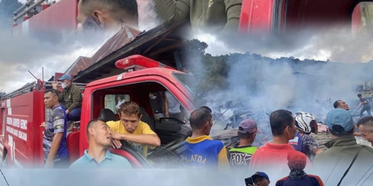 Empat Rumah Ludes Terbakar di Siulak Deras Mudik, Bupati Monadi Turun Langsung Komandoi Pemadaman