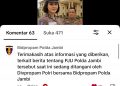 Kasus Dugaan Perselingkuhan PJU Polda Jambi dengan Polwan, Bidpropam Beri Komentar